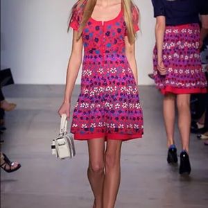 PHI Red Floral button up spring dress